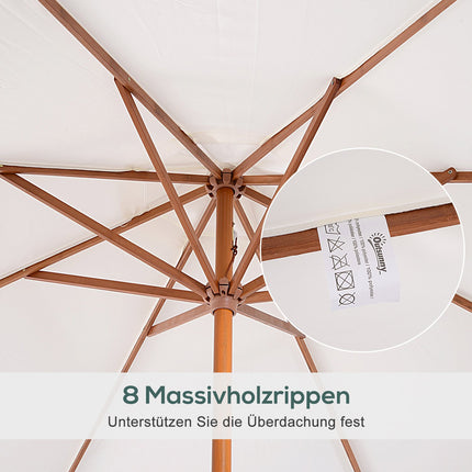 Garden parasol, 2.5 M Cream – Balcony parasol