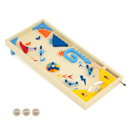 Wooden Pinball Game for Kids, 3 Balls, MDF, Ages 6+
