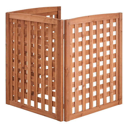 Wooden Privacy Fence for AC Unit, 3-Panel, 810x960mm