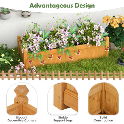 Wooden Raised Garden Bed 110 x 40 x 35 cm, Drainage