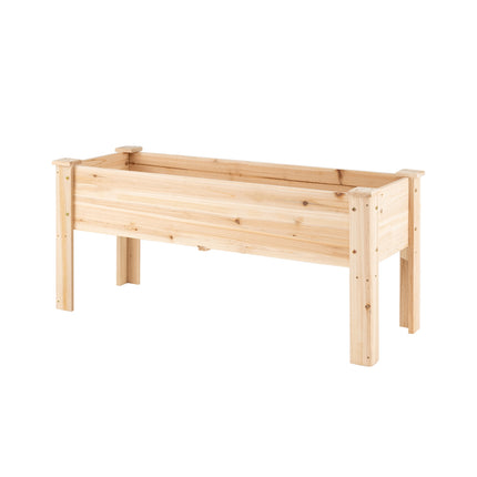 Wooden Raised Garden Bed with Legs and Drainage Holes
