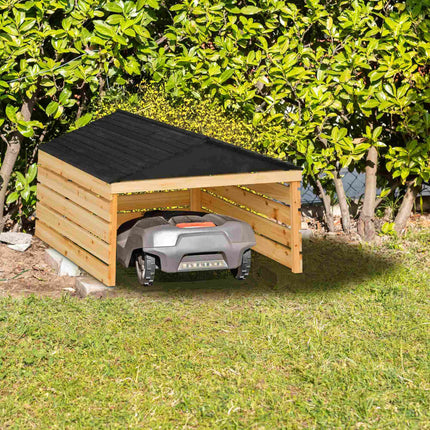 Wooden Robotic Lawn Mower Garage – Weather Protection