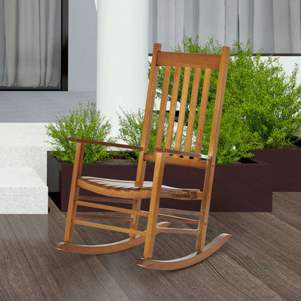 Wooden rocking chair with armrests, 69x86x115 cm