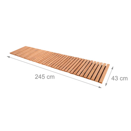 Wooden Roll-Up Garden Path, 245 cm, Light Brown