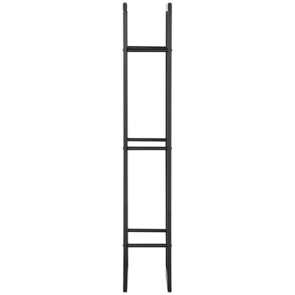 Vertical wooden shelf, capacity 100 kg, metal frame, 60x25x150 cm