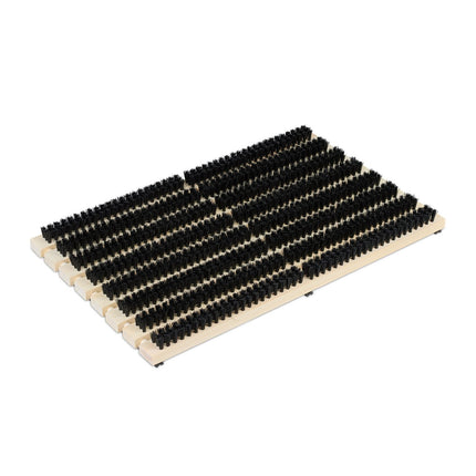 Wooden Shoe Brush with Non-Slip Rubber Base