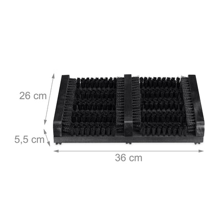 Wooden Shoe Scraper with Plastic Bristles