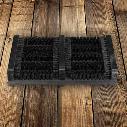 Wooden Shoe Scraper with Plastic Bristles
