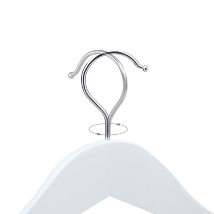 Wooden Suit Hangers, Set of 5, 360° Swivel Hooks