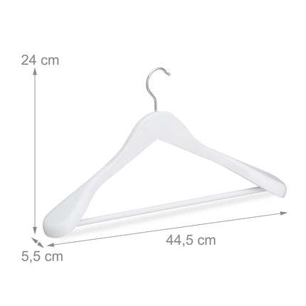 Wooden Suit Hangers, Set of 5, 360° Swivel Hooks