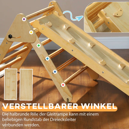 Wooden Toddler Climbing Set with Ramp, Ages 18-48 Months