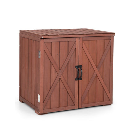 Wooden Tool Cabinet with Double Doors – Durable Fir Wood