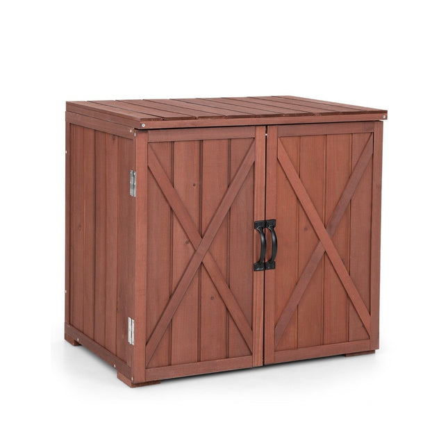 Wooden Tool Cabinet with Double Doors – Durable Fir Wood