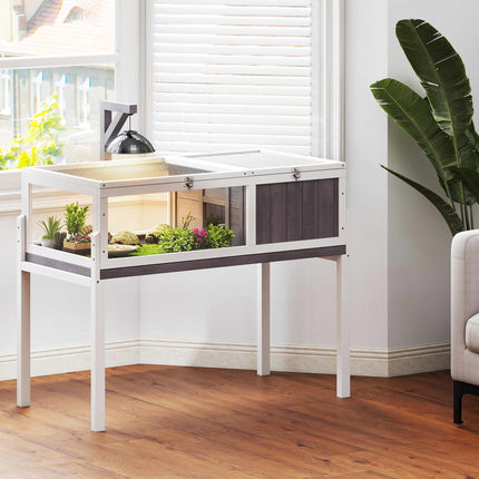 Wooden Tortoise House with Viewing Window, 104x53x82 cm
