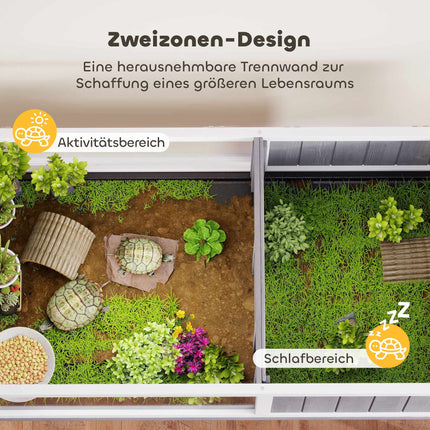 Wooden Tortoise House with Viewing Window, 104x53x82 cm