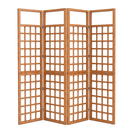 Wooden Trellis Screen, Medium, Brown Fir, 4 Panels