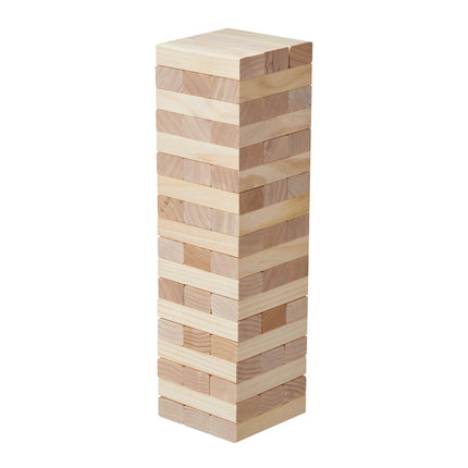 Wooden Tumbling Tower Game, 54 Blocks, Bag and Scoreboard
