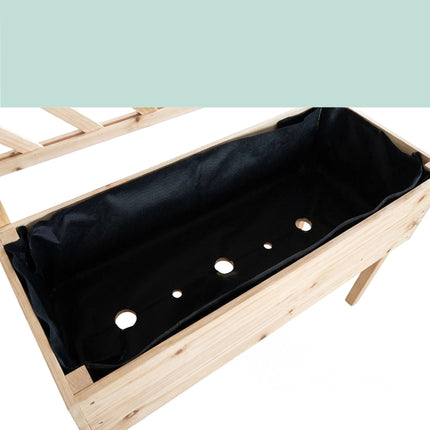 Wooden Two-Tier Planter With Trellis, Raised Beds