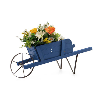 Wooden Wagon Planter, Pine Wood, 9 Magnetic Accessories