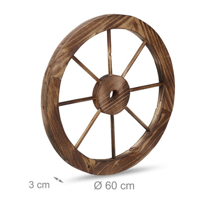 Wooden Wagon Wheels, 60 cm, Set of 2