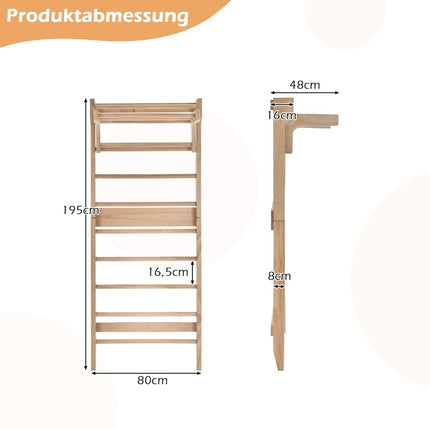 Wooden Wall-Mounted Gymnastics Ladder for Indoor Workouts