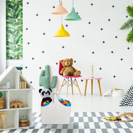 Wooden basket Imitation leather Cream White