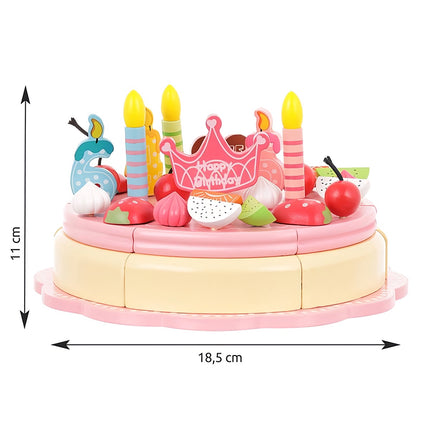 Wooden birthday cake