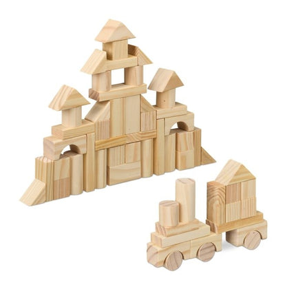 Wooden building blocks 100 pcs
