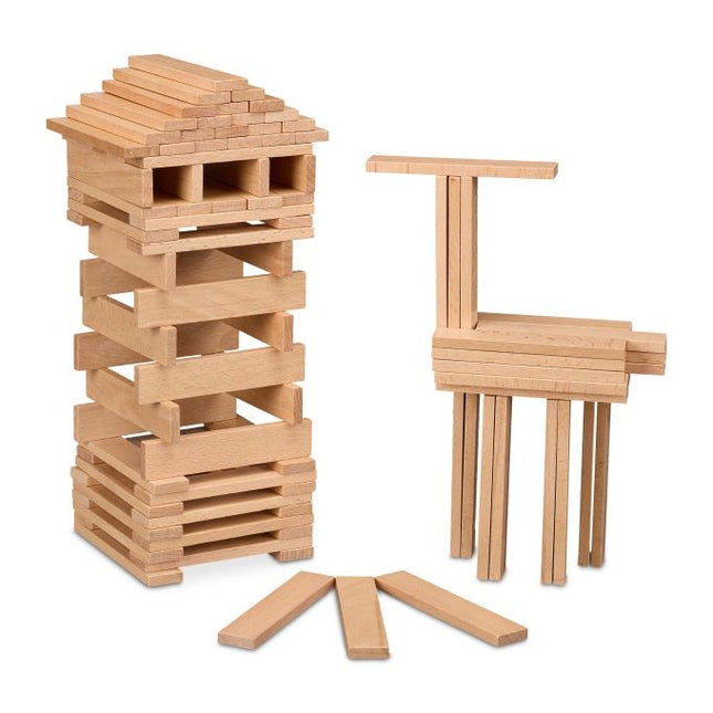 Wooden building blocks, set of 100