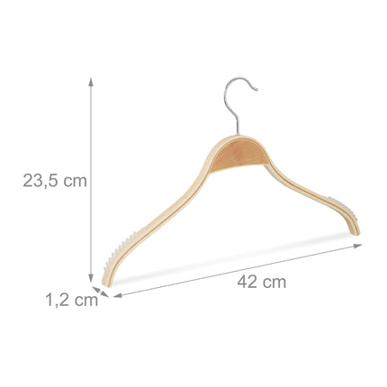 Wooden clothes hangers, 16-pack