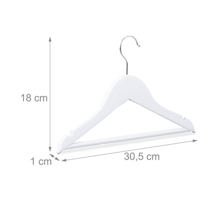 Wooden clothes hangers for children, 30-pack