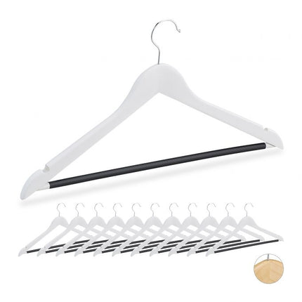 Wooden clothes hangers - set of 12
