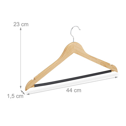 Wooden clothes hangers - set of 12