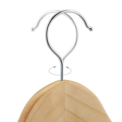 Wooden clothes hangers - set of 12