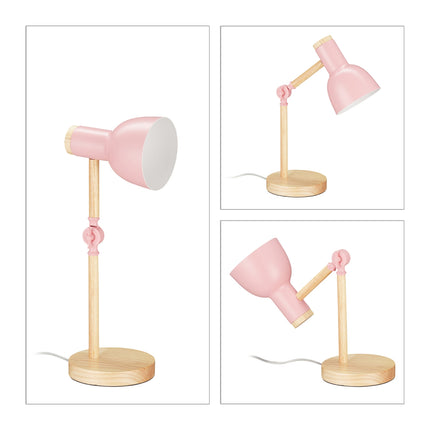 Wooden desk lamp