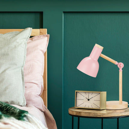 Wooden desk lamp