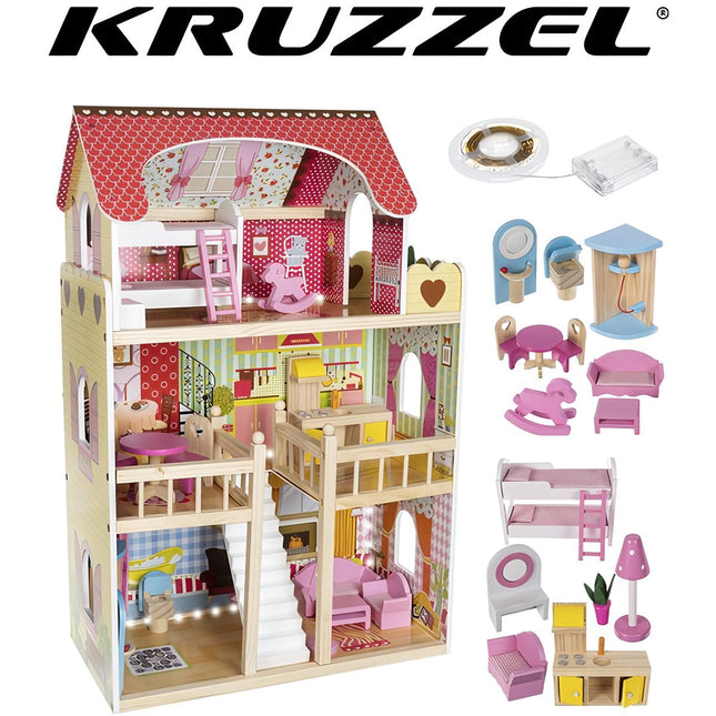 Wooden dollhouse - villa D11252