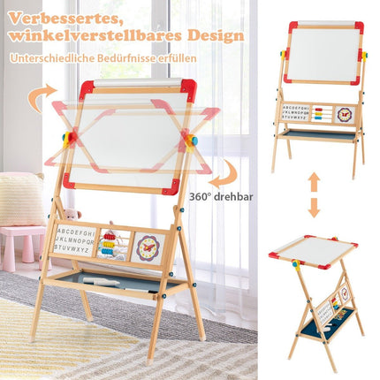 Wooden easel Rotatable standing children's easel 62 x 45 x 118 cm