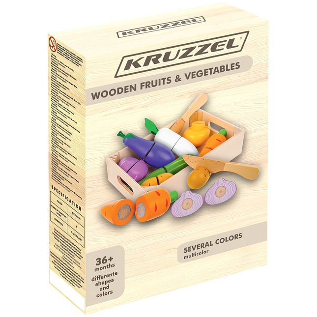 Wooden fruits and vegetables cutting set Z23543