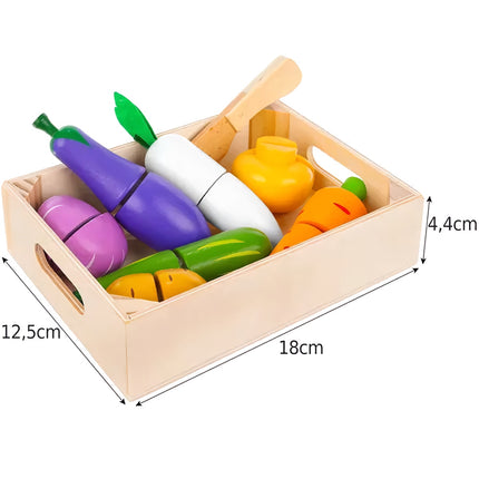 Wooden fruits and vegetables cutting set Z23543