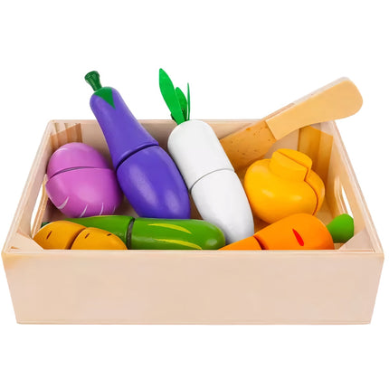 Wooden fruits and vegetables cutting set Z23543