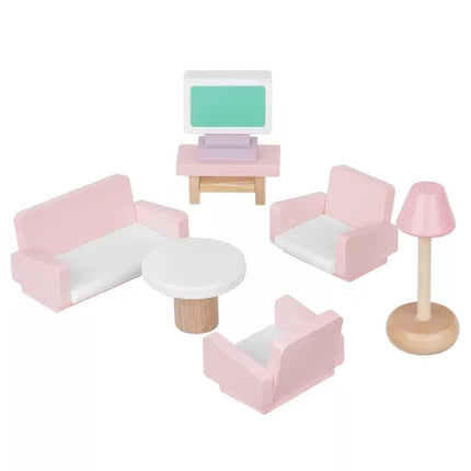 Wooden furniture set for dolls 22609