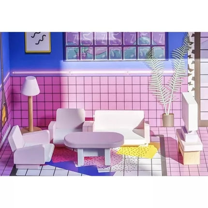 Wooden furniture set for dolls 22609