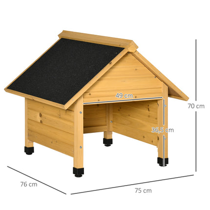 Wooden garage, Yellow, 75x76x70 cm, Sun & Rain cover