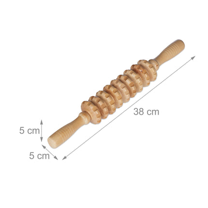 Wooden massage roller