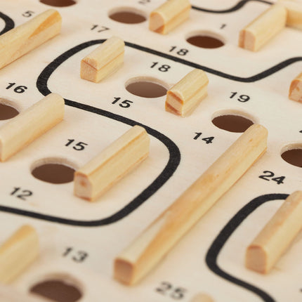 Wooden maze game