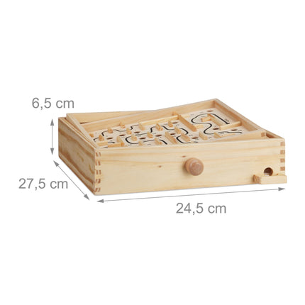 Wooden maze game