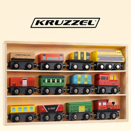 Wooden railway - 12 pieces. Kruzzel 23522