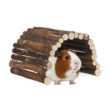 Wooden rodent bridge for small animals