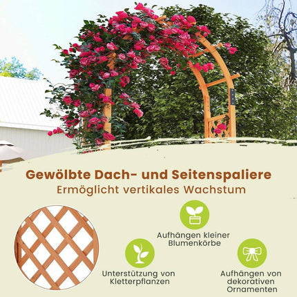 Wooden rose arch for climbing plants garden arch archway trellis climbing aid trellis